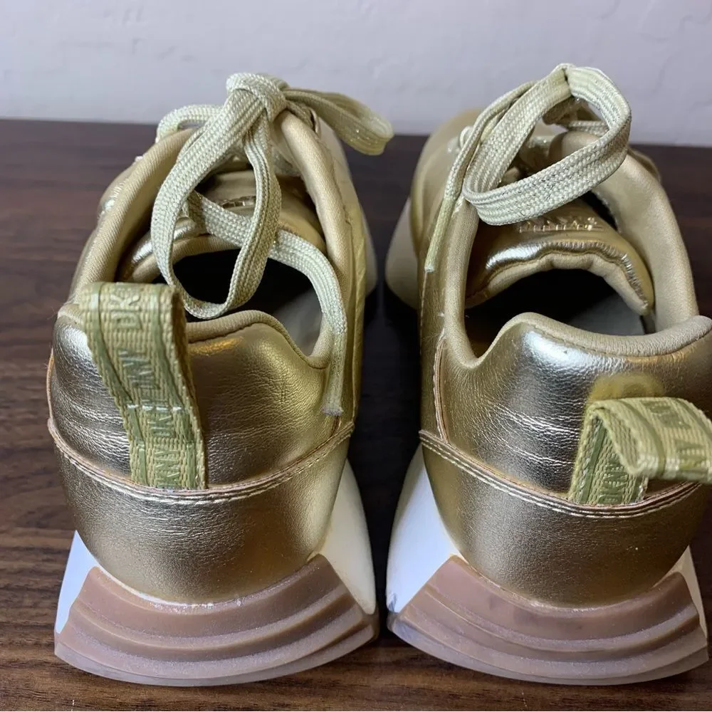 DKNY AKI Women's Shoes Trainers Gold Size 7.5
